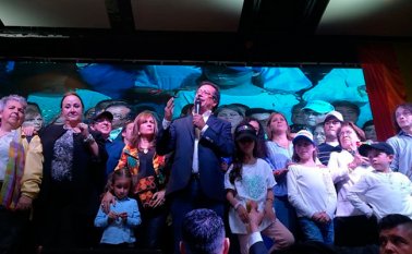 Discurso del candidato presidencial Gustavo Petro en Bogotá. Colprensa