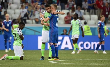 Nigeria es por ahora segundo de la llave con sus 3 unidades, por delante de Islandia  AFP
