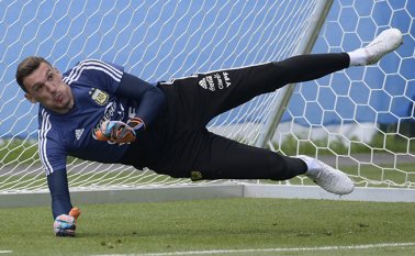 Franco Armani, arquero de la selección Argentina.  AFP