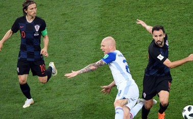 Croacia venció 2-1 a Islandia. AFP