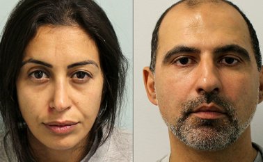 Los franceses Sabrina Kouider y Ouissem Medouni. AFP