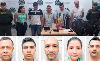 Fueron capturados cuando escapaban. 
 Policía