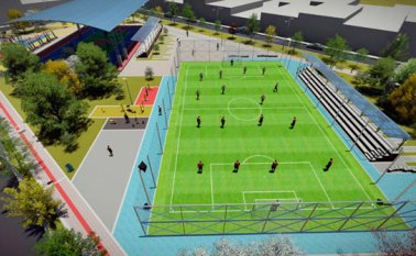 El escenario deportivo en el barrio Buenos Aires tiene una inversión de 2.910 millones de pesos. Cortesía