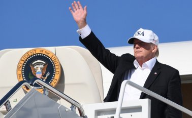 El viaje de Trump también lo llevará a Oxfordshire. AFP
