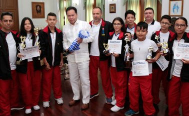 Los niños en la Gobernación de Norte de Santander. Cortesía