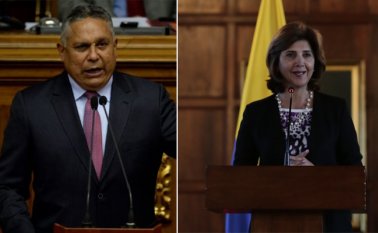 La canciller Holguín reiteró que Colombia no cree “en salidas militares” y que el país no se ha prestado nunca “ni nos prestaremos jamás para ningún tipo de intervención” a Venezuela. Archivo