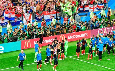 Croacia venció a Inglaterra 2-1 en el tiempo extra.  AFP