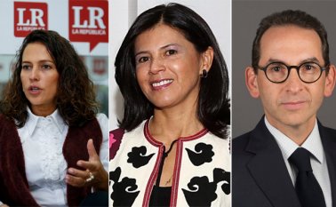 Nancy Patricia Gutiérrez (izquierda), nueva ministra del Interior; Gloria Alonso, nueva directora del DNP; y Andrés Valencia Pinzón, nuevo ministro de Agricultura. Archivo