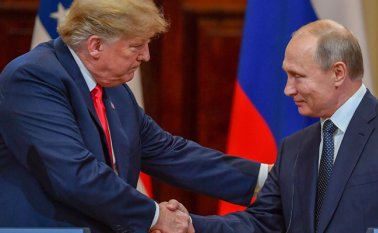 Los líderes ofrecieron una rueda de prensa al término del encuentro. AFP