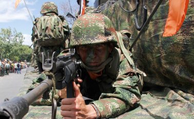 Cerca de 400 hombres del Ejército, la Policía y la Fuerza Aérea Colombiana marcharán en Tibú. Archivo