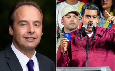 El diputado Jean-Christophe Lagarde (izquierda), presidente del UDI, un partido de centro derecha, reconoció que su demanda es meramente simbólica, pero dijo que las declaraciones de Maduro son "negar lo que es Francia". La Opinión