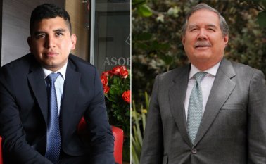 Jonathan Malagón (izquierda) y Guillermo Botero serán los ministros de Vivienda y de Defensa en el gobierno que se instala el 7 de agosto. Colprensa