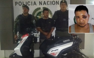 Franklin Ricardo Espinosa Suárez tenía detención domiciliaria por el delito de porte ilegal de fuego. Policía Nacional