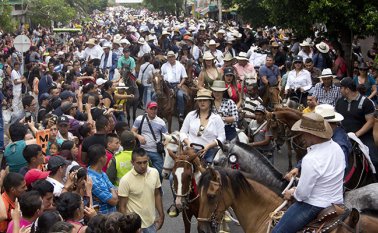 El recorrido que cumplieron los equinos, unos de paso fino y otros criollos. Alfredo Estévez