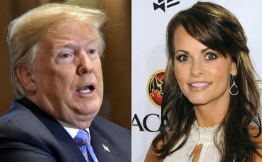 Trump fue grabado secretamente por su abogado de larga data, Michael Cohen, discutiendo los pagos a McDougal, con quien supuestamente tuvo una aventura. AFP