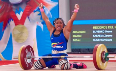 La samaria pudo celebrar, pese a que no consiguió iniciar la prueba con solidez. @Bquilla2018