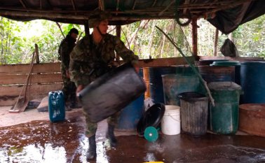 En la vereda Santa Clara. Ejército
