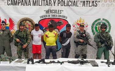 Capturados en Tumaco luego de una ofensiva contras los hombres de alias Guacho. Ejército Nacional