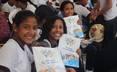 Contó con la presencia de 150 niños del Colegio de Jesús Maestro. Colprensa