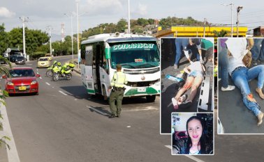 Erika Lisbeth Daza Suárez y su mamá Carmen Julia Suárez Castellanos cayeron gravemente heridas al piso tras el impacto con una buseta. Erika Lisbeth murió en la Clínica San José. La Opinión