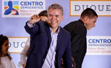 Iván Duque, el día que ganó las elecciones. Archivo
