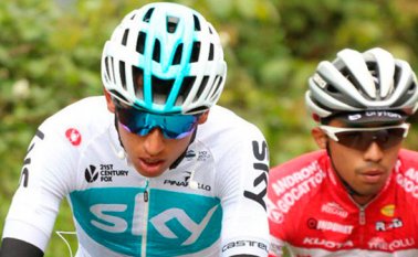 El colombiano de 21 años estará por tres semanas en recuperación tras la fuerte caída en la clásica de San Sebastián. Archivo