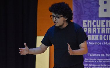 El ganador en nuevos narradores fue Juan Pablo Cárdenas. Cortesía Funpronor