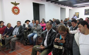 Los campesinos de las seis asociaciones se reunieron en el Consejo Municipal de Desarrollo Rural en Pamplona. Roberto Ospino