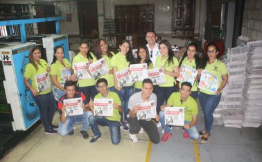 Los estudiantes conocieron sobre los diferentes procesos que se cumplen para la impresión del periódico. Giovanny Rojas