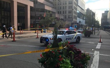 El hecho ocurrió en un banco de Cincinnati, Ohio. Twitter