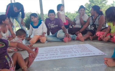 Un centenar de miembros de la comunidad ancestral participaron en la jornada en la que reconocieron las afectaciones. Cortesía