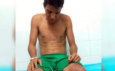 Familiares acudieron en su búsqueda, encontrándolo en tan malas condiciones que cruzaron la frontera y lo llevaron al puesto de salud de Puerto Santander. Cortesía