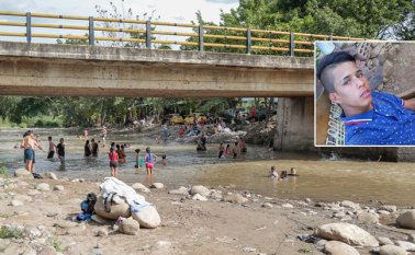 Hacia la 1:30 de la tarde Brayan Alexander se sumergió primero en el agua, justo debajo del puente conocido 
como Tortugas.
 Mario Franco