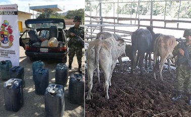 En los operativos, seis personas fueron capturadas. Ejército Nacional