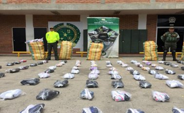 La Policía desmanteló este centro de acopio.  Policía