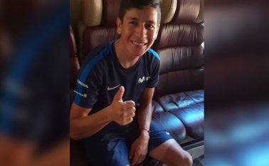 La caída se presentó a 20 kilómetros del final. Movistar Team