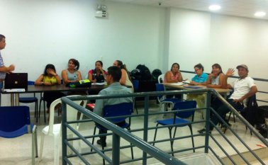 En Los Patios participaron 19 víctimas en la biblioteca pública. Cortesía