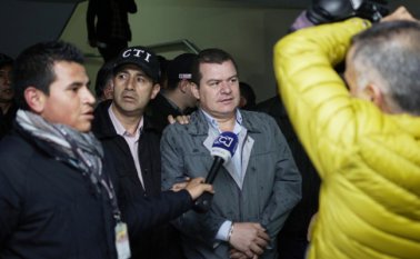 El director de La Picota, Luis Perdomo, a la salida de la audiencia en donde se determinó que debe ir a la cárcel.
Colprensa