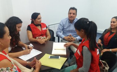 Equipo de trabajadores sociales y psicólogos. Cortesía