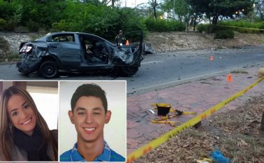 Paula alejandra Maldonado Moros y José Ricardo Durán Quintero perdieron la vida en este accidente. Archivo