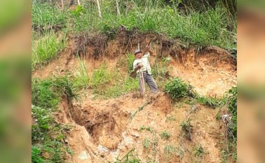 Según reportes de la comunidad, aproximadamente 30 viviendas de la zona se encuentran en riesgo.  Cortesía