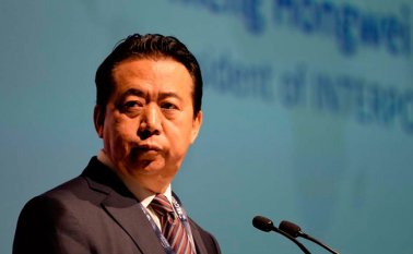 Meng Hongwei, presidente de Interpol, estaba desaparecido desde el 25 de septiembre, hasta que el gobierno chino informó que lo está investigando. AFP