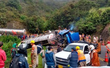 En la vía Bucaramanga-Pamplona. Cortesía