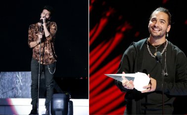 Sebastián Yatra se alzó con dos premios y Maluma recibió el galardón evolución extraordinaria.  AFP / Internet