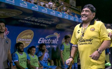 El Técnico diego Maradona ha comenzado ha cosechar triunfos con el equipo mexicano de la segunda división. AFP