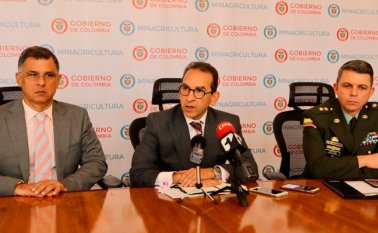 El ministerio de agricultura, el ICA y la Polfa anunciaron los resultados de la estrategia de lucha contra el contrabando y comercio ilícito. Cortesía