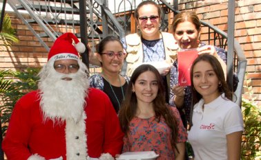 Con Papá Noel. Alfredo Estévez