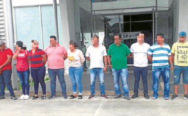 Quedaron a disposición de la Unidad de Reacción Inmediata (URI). Cortesía