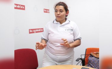 Maite Gómez, integrante del grupo de teatro Otium de Bogotá.
César Obando / La Opinión