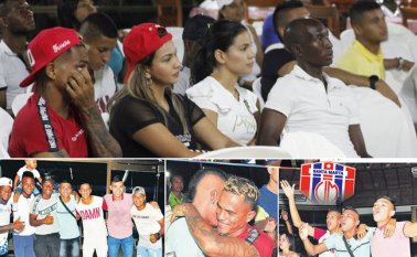 Los jugadores del Unión siguieron minuto a minuto el encuentro que disputó en la frontera y después celebraron en el centro vacacional Los Trupillos. @HoyDiarioMag y @UnionMagdalena